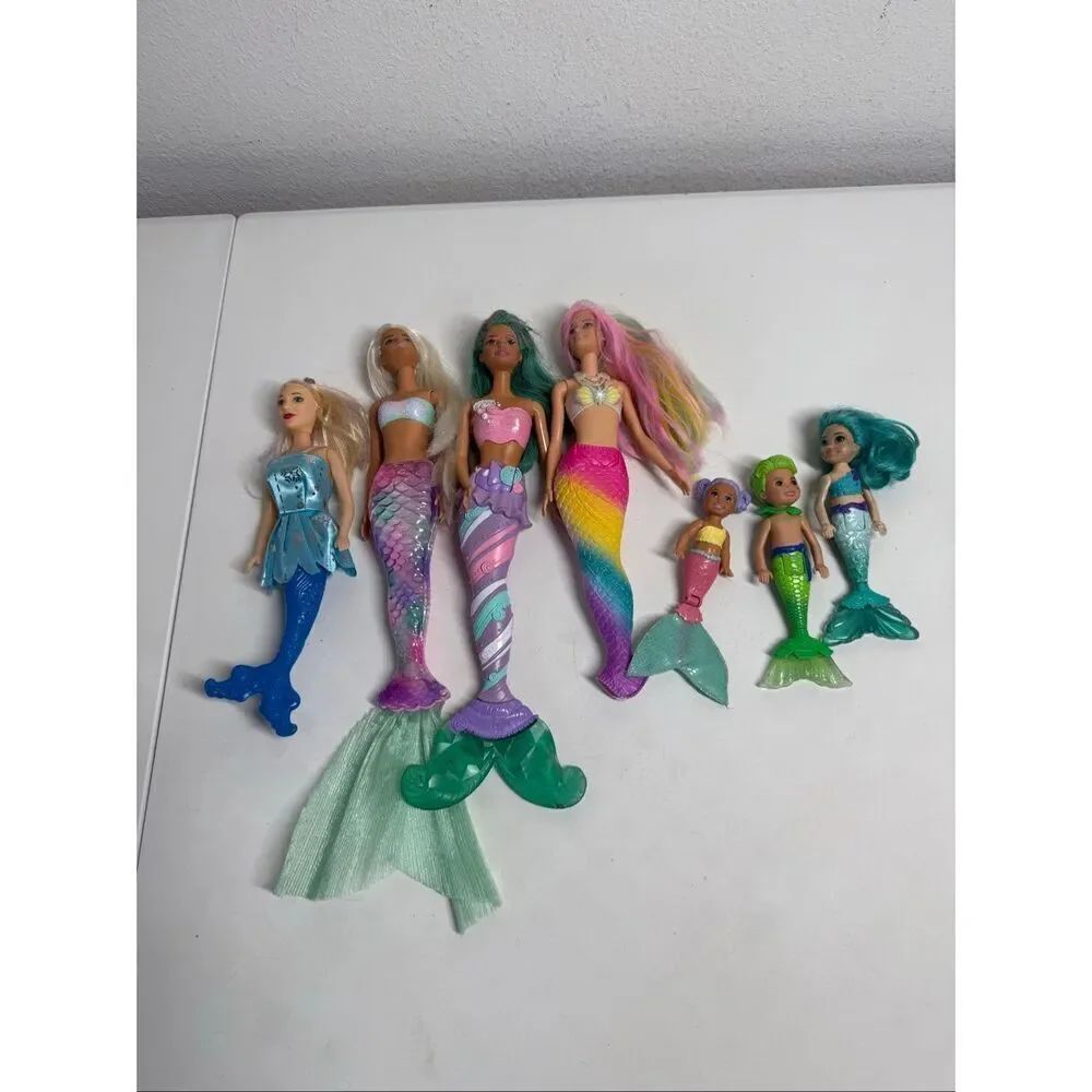 Barbie and Friends Mermaid Dolls Lot Of 7 Dreamtopia Assorted See Description